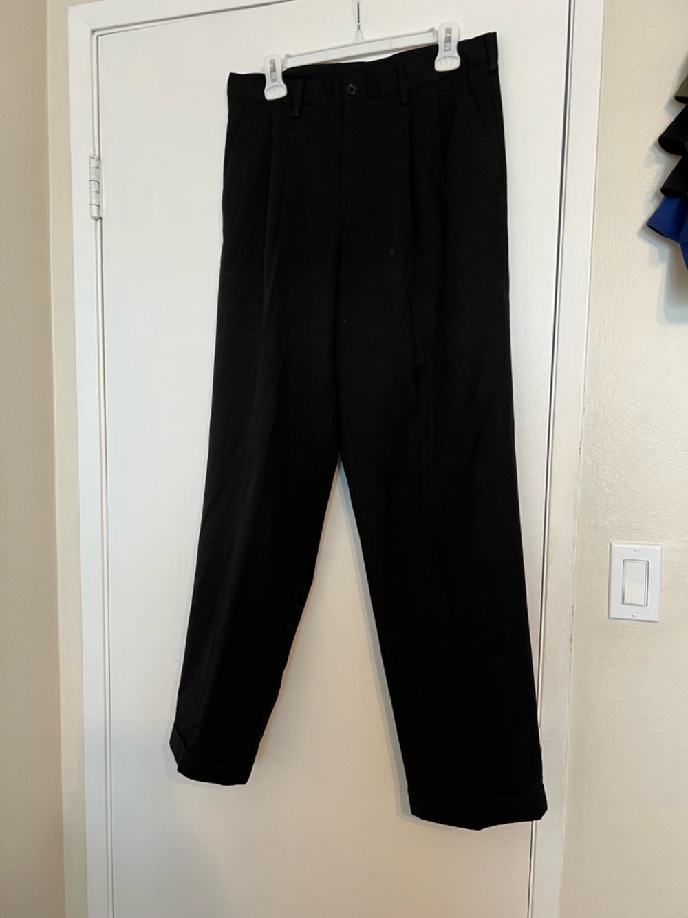 Adolfo Black Men's Dress Pants - Classic Straight Leg